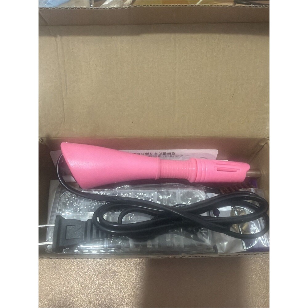 Pink Purple Applicator Wand Heat Gun Suitable for Hot Fix Rhinestone Crystal
